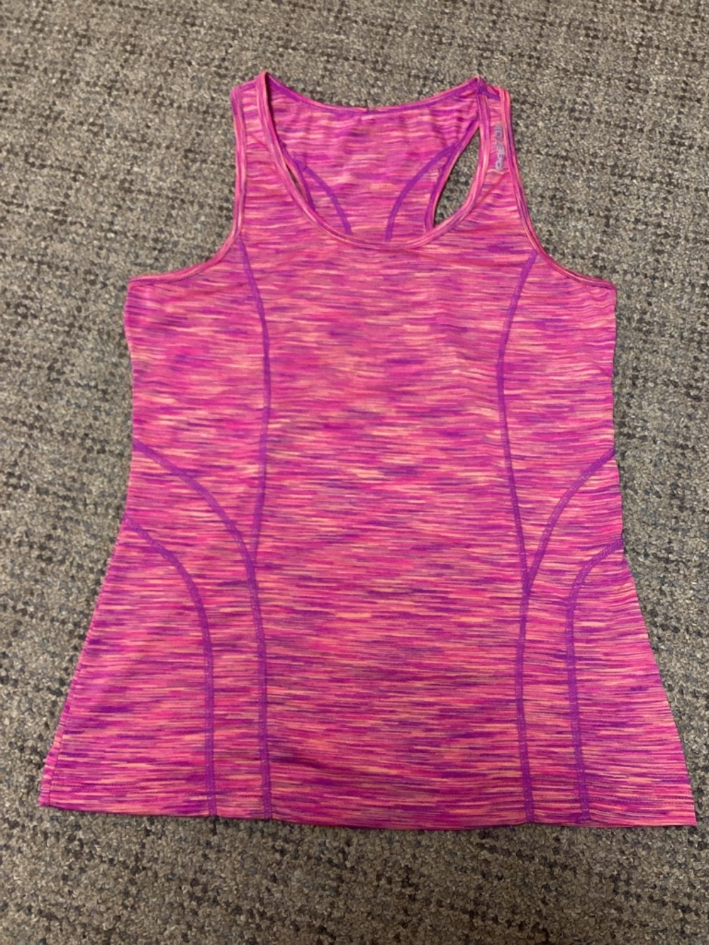 Reebok Hot Pink Space-Dye Racerback Athletic Tank Top Size Medium